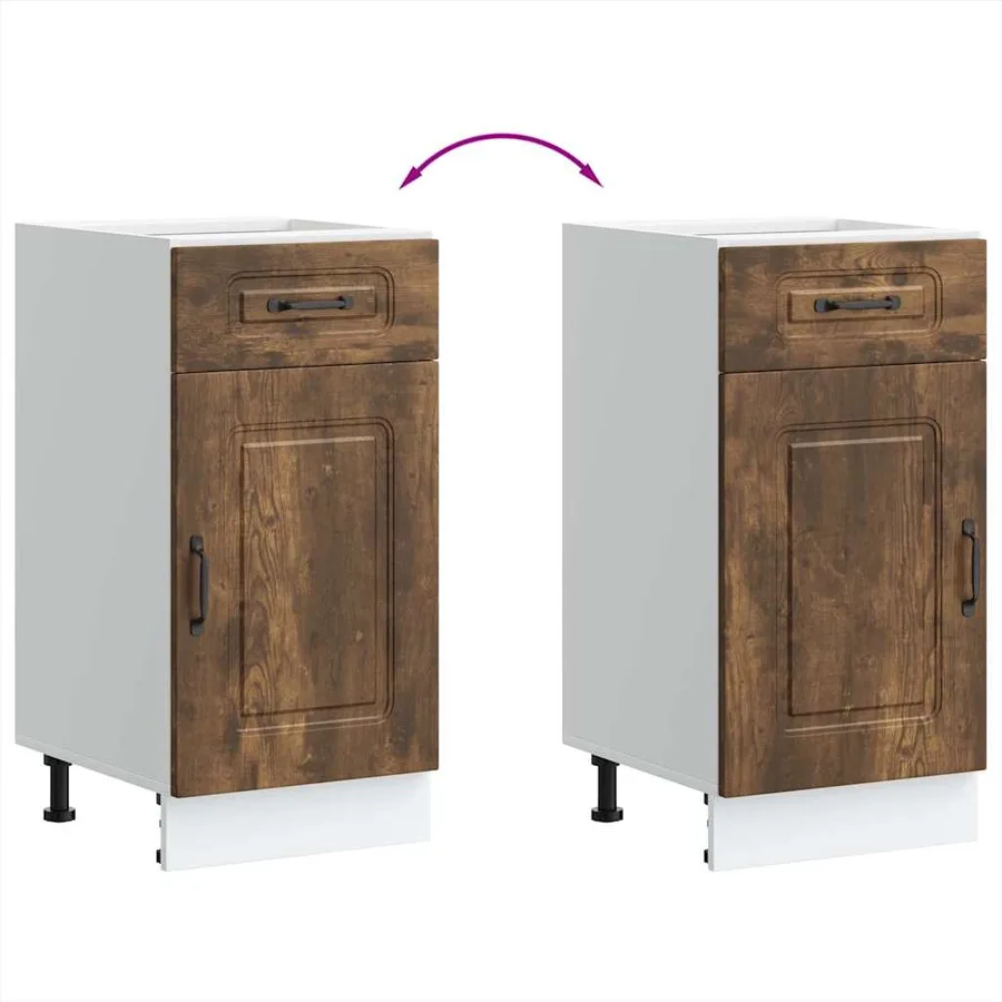 Armoire de cuisine Kalmar chêne fumé bois d'ingénierie - 8