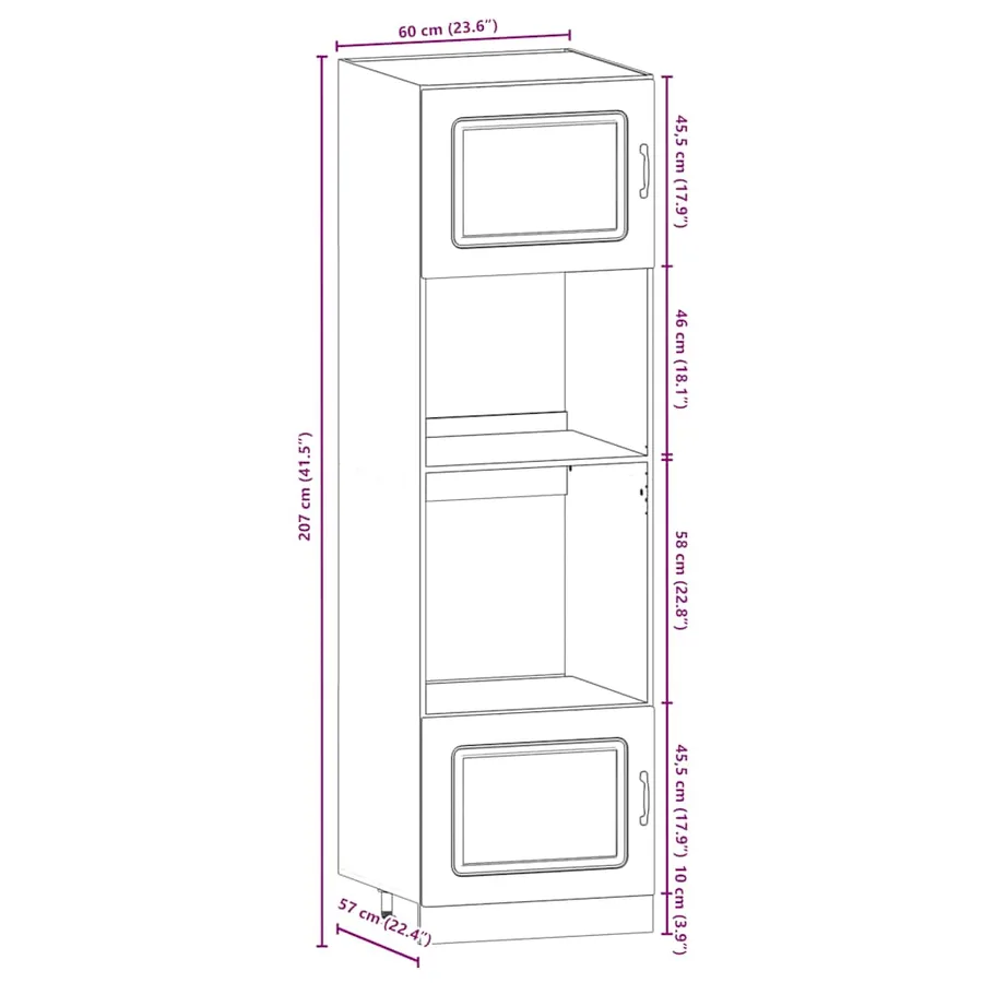 Ensemble d'armoires de cuisine 7 pcs Kalmar bois d'ingénierie - 10