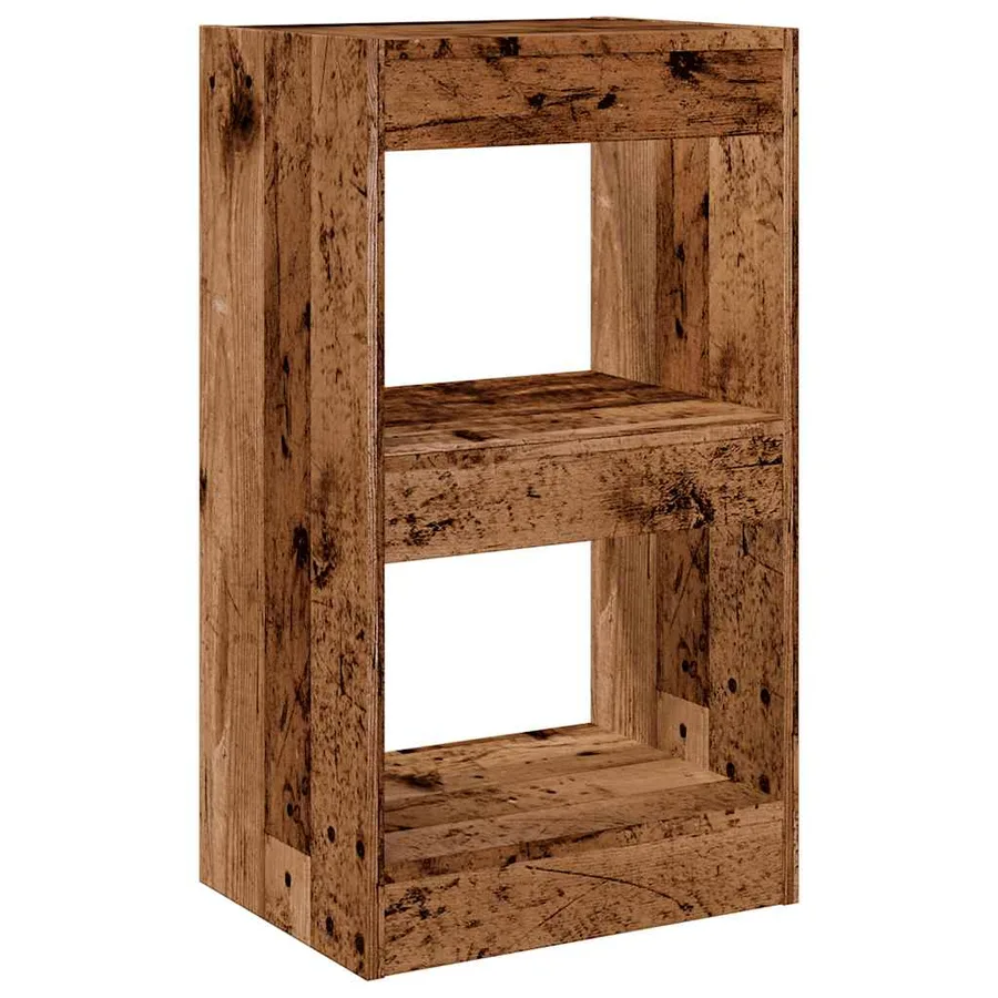 Bibliothèque/Cloison de séparation vieux bois 40x30x72 cm - 2