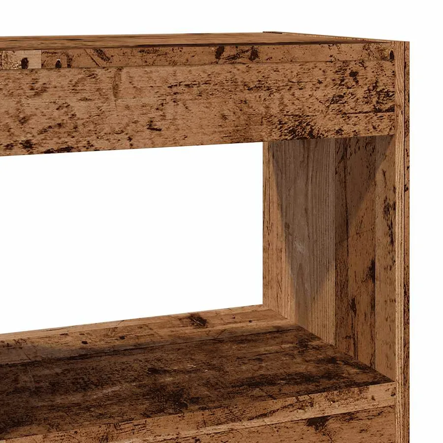 Bibliothèque/Cloison de séparation vieux bois 40x30x72 cm - 7