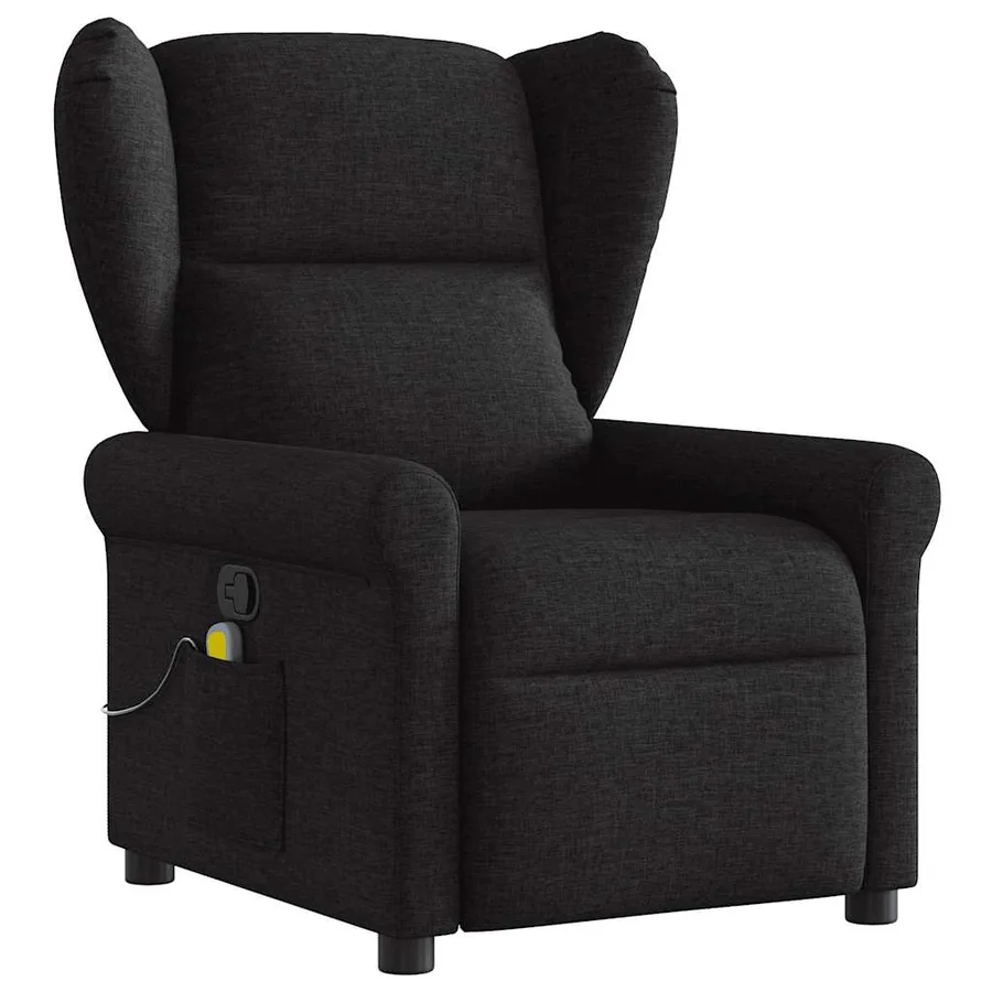 Fauteuil de massage inclinable Noir Tissu - 2