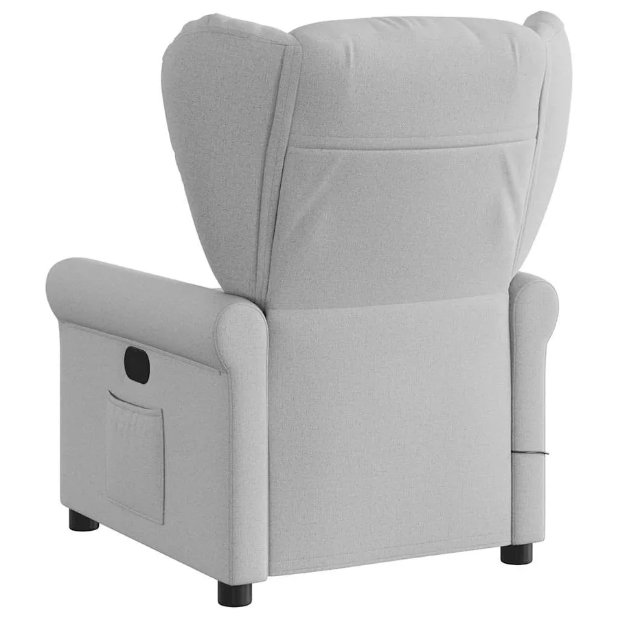Fauteuil de massage inclinable gris nuage tissu - 5