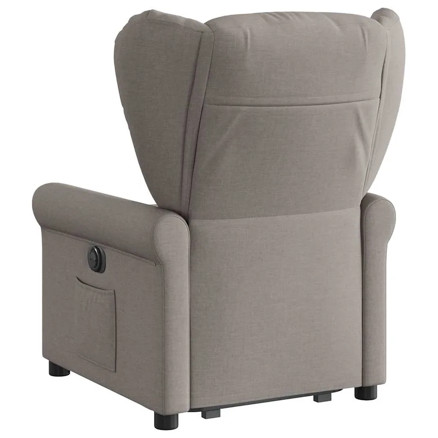Fauteuil inclinable électrique taupe tissu - 6
