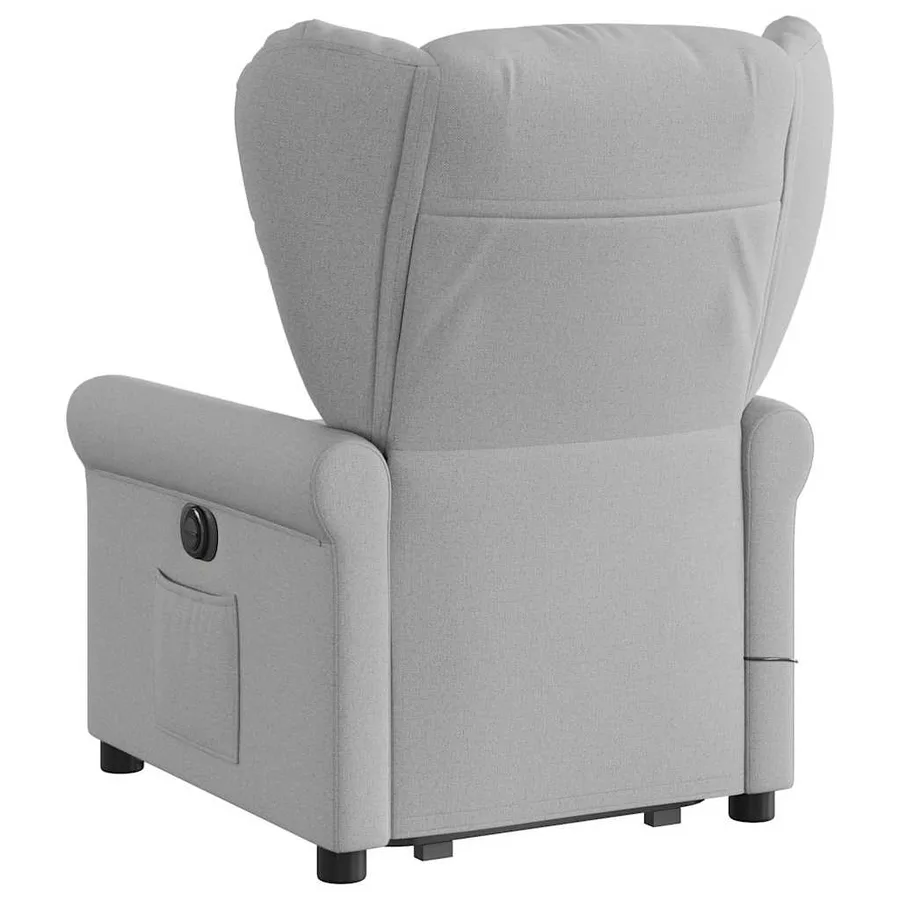 Fauteuil de massage inclinable gris nuage tissu - 6