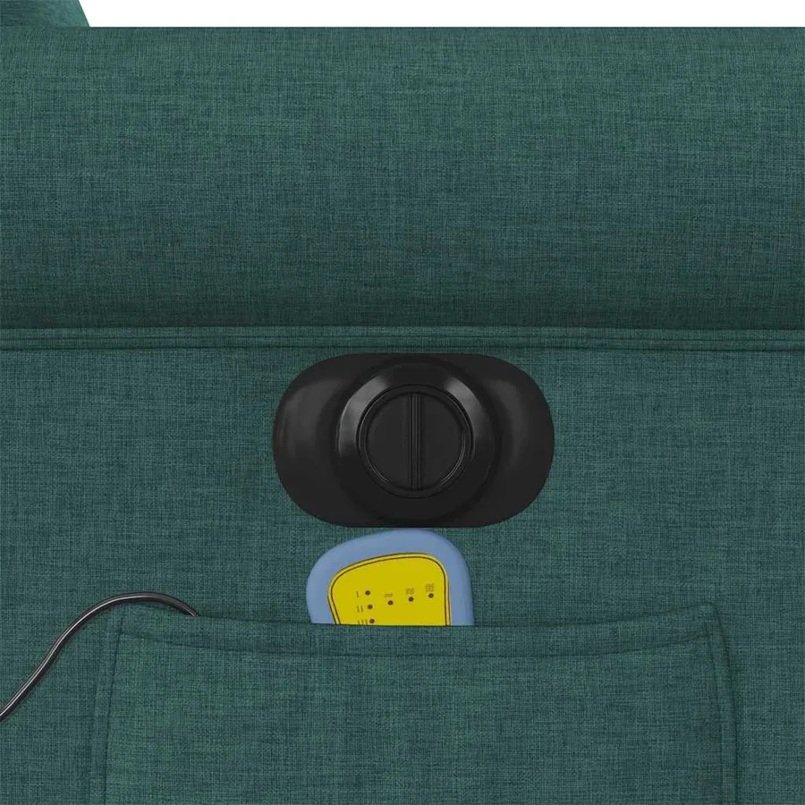 Fauteuil de massage inclinable électrique Vert foncé Tissu - 12