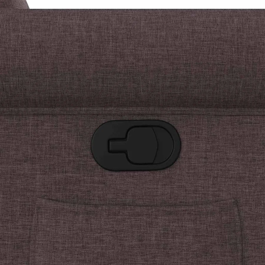 Fauteuil inclinable marron foncé tissu - 12