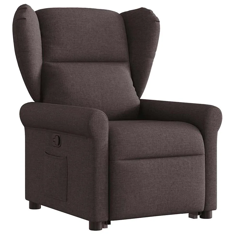 Fauteuil inclinable marron foncé tissu - 3