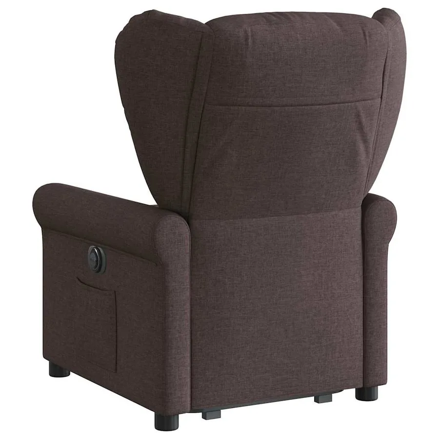 Fauteuil inclinable marron foncé tissu - 6