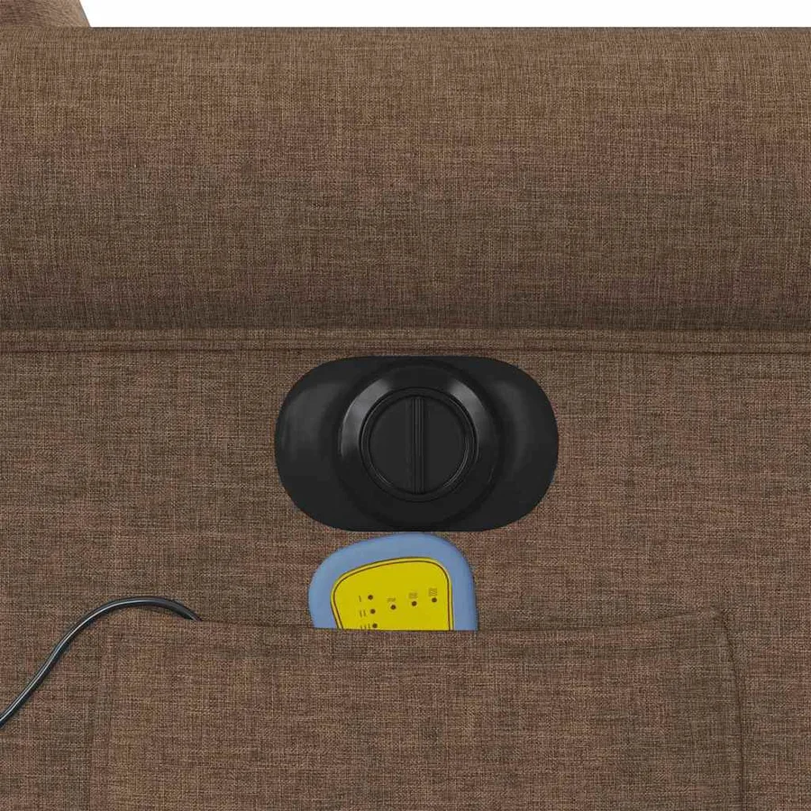 Fauteuil inclinable de massage électrique Marron Tissu - 13