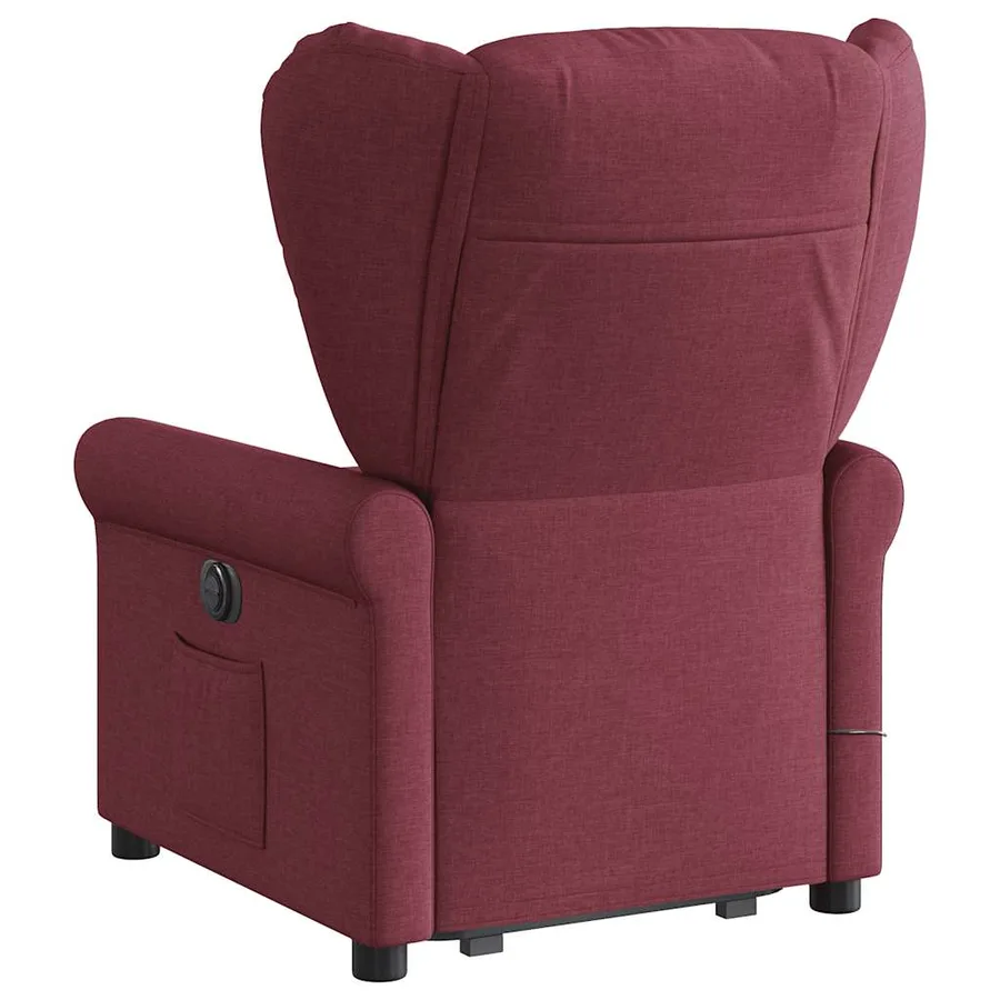 Fauteuil inclinable de massage Rouge bordeaux Tissu - 6