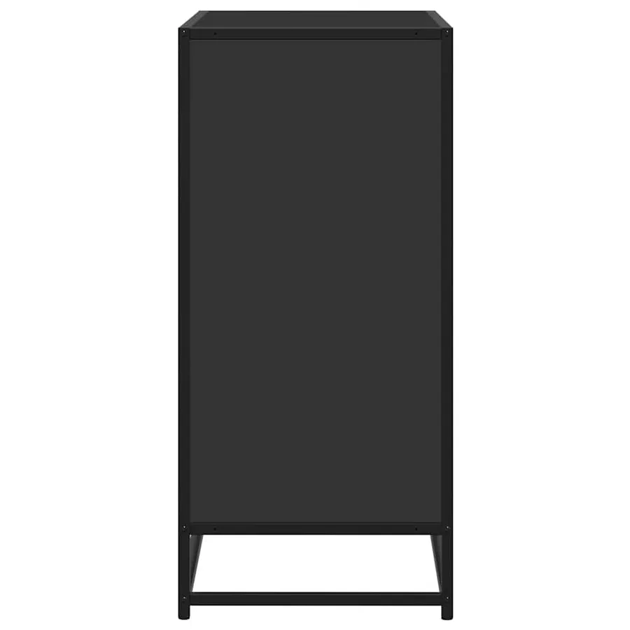 Buffet noir 68x35x76 cm bois d'ingénierie - 5