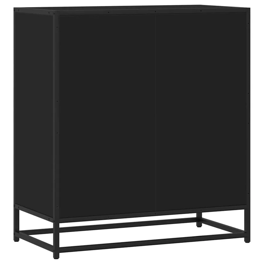 Buffet noir 68x35x76 cm bois d'ingénierie - 6