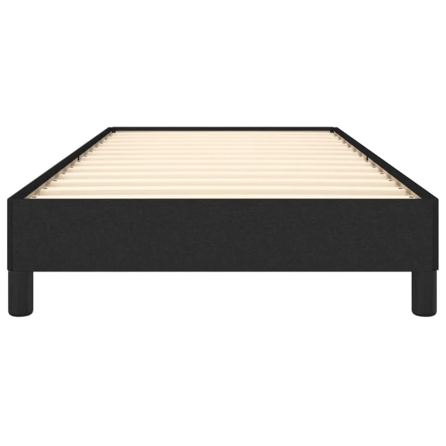Cadre de lit sans matelas noir 100x200 cm tissu - 5