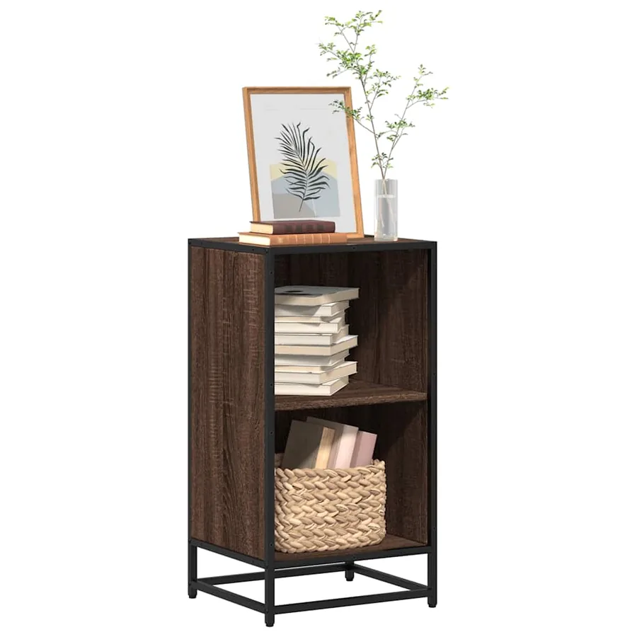 Bibliothèque chêne marron 40x35x76 cm bois d'ingénierie