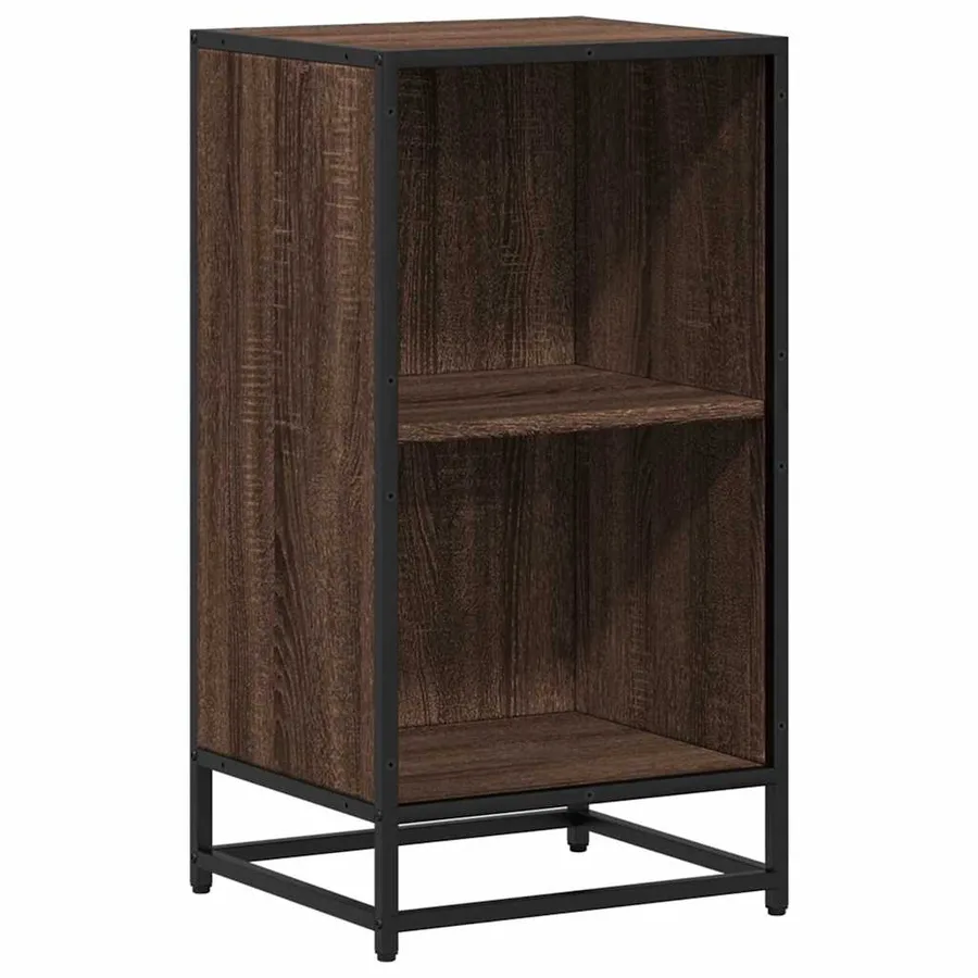 Bibliothèque chêne marron 40x35x76 cm bois d'ingénierie - 2