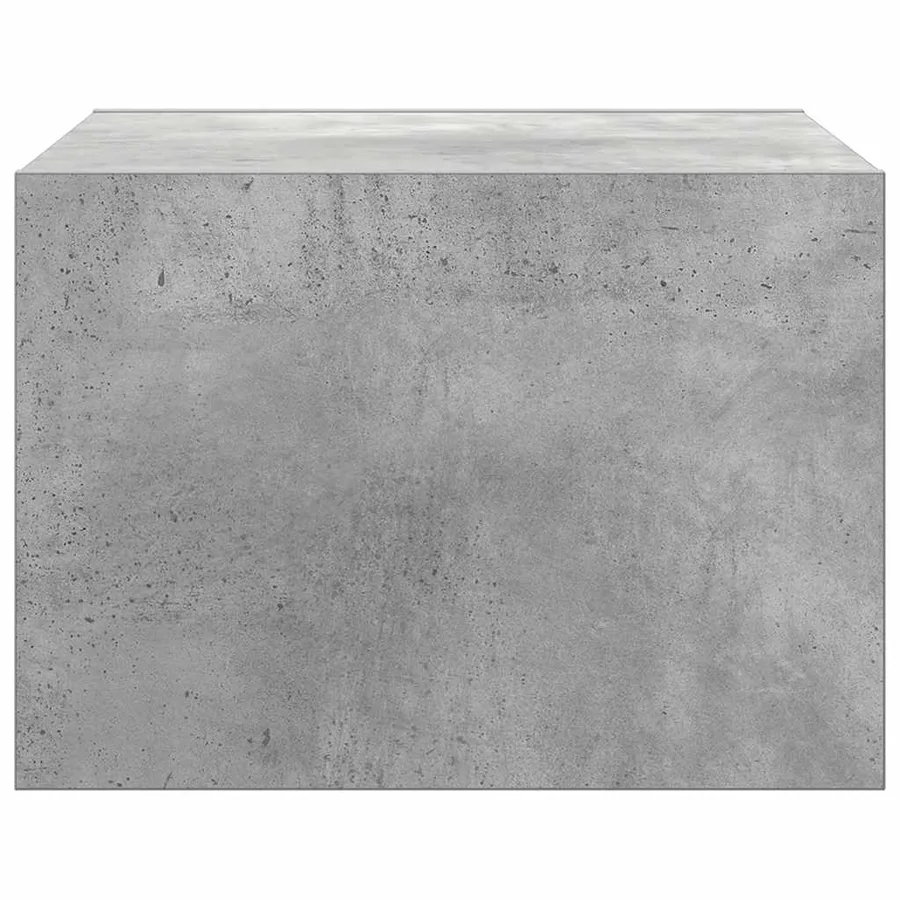 Tables de chevet murales avec lumières LED 2 pcs gris béton - 8