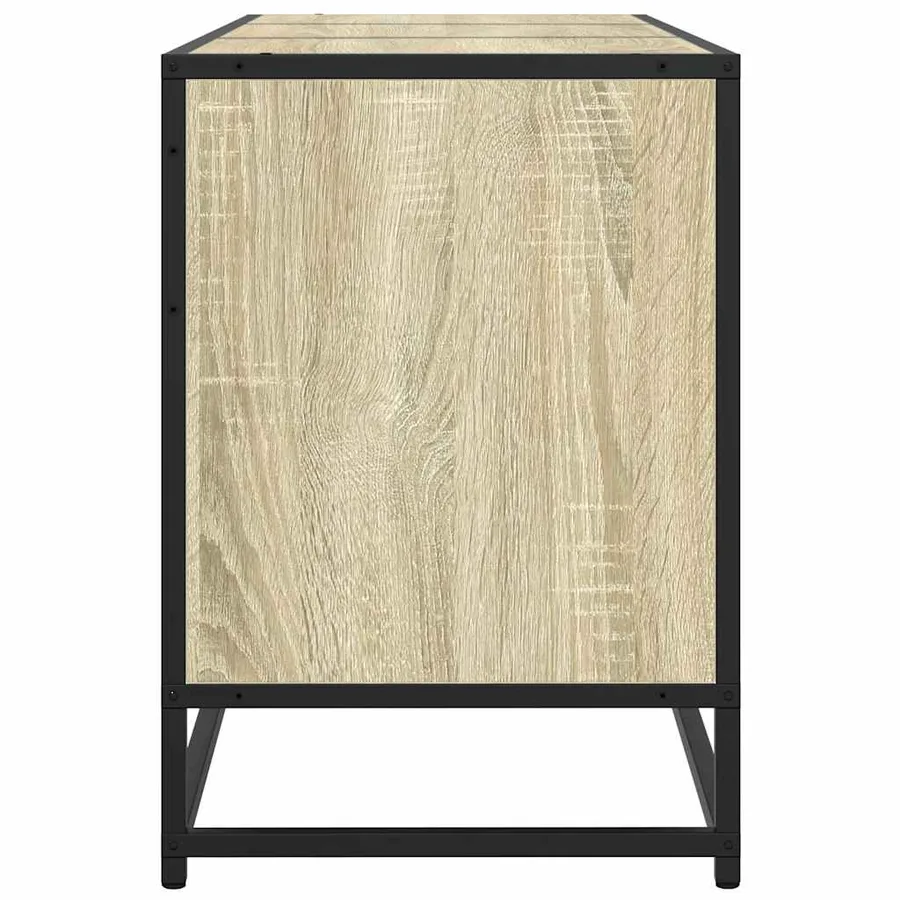 Meuble TV chêne sonoma 150x35x41 cm bois d'ingénierie et métal - 5