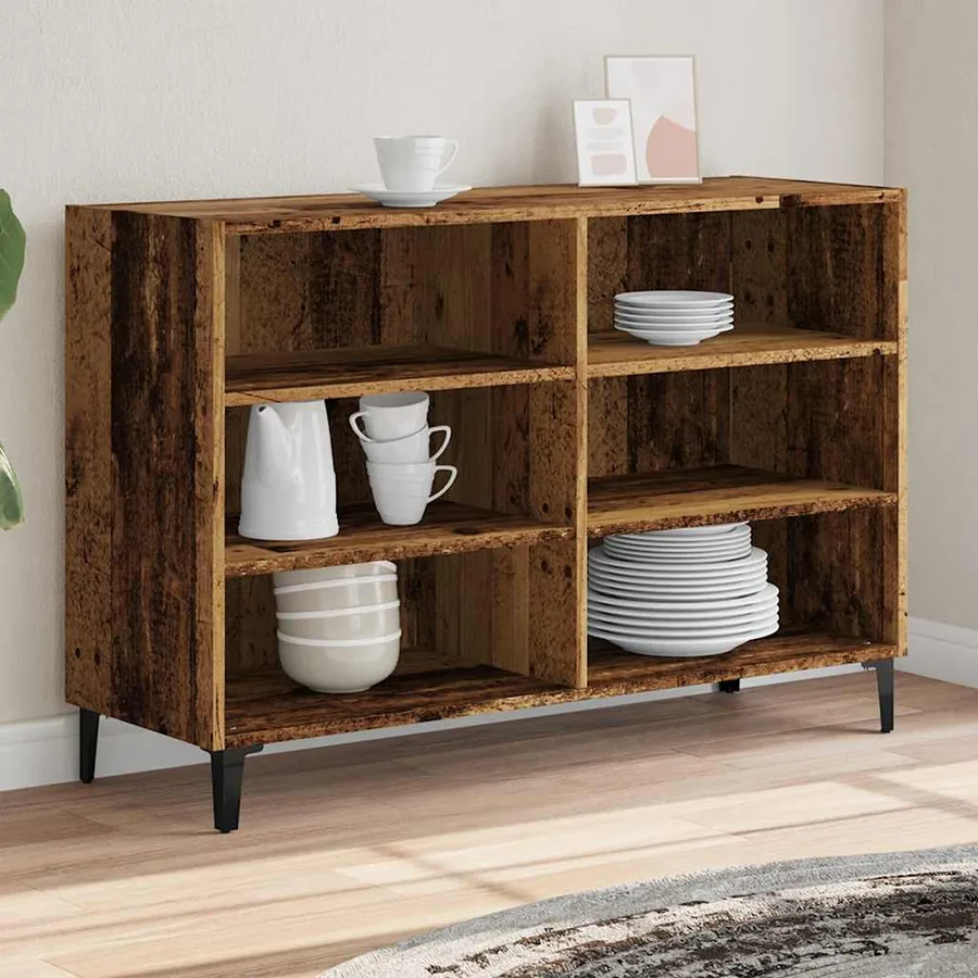 Buffet vieux bois 103,5x35x70 cm bois d'ingénierie - 3