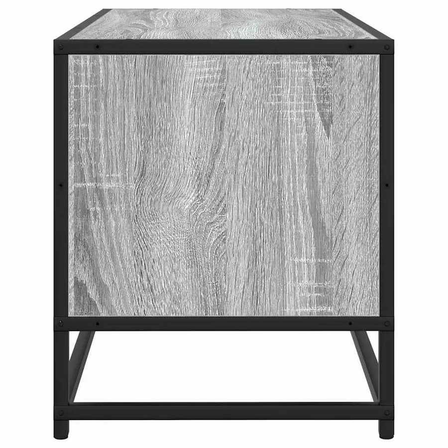 Meuble TV sonoma gris 100x34,5x40 cm bois d'ingénierie et métal - 5