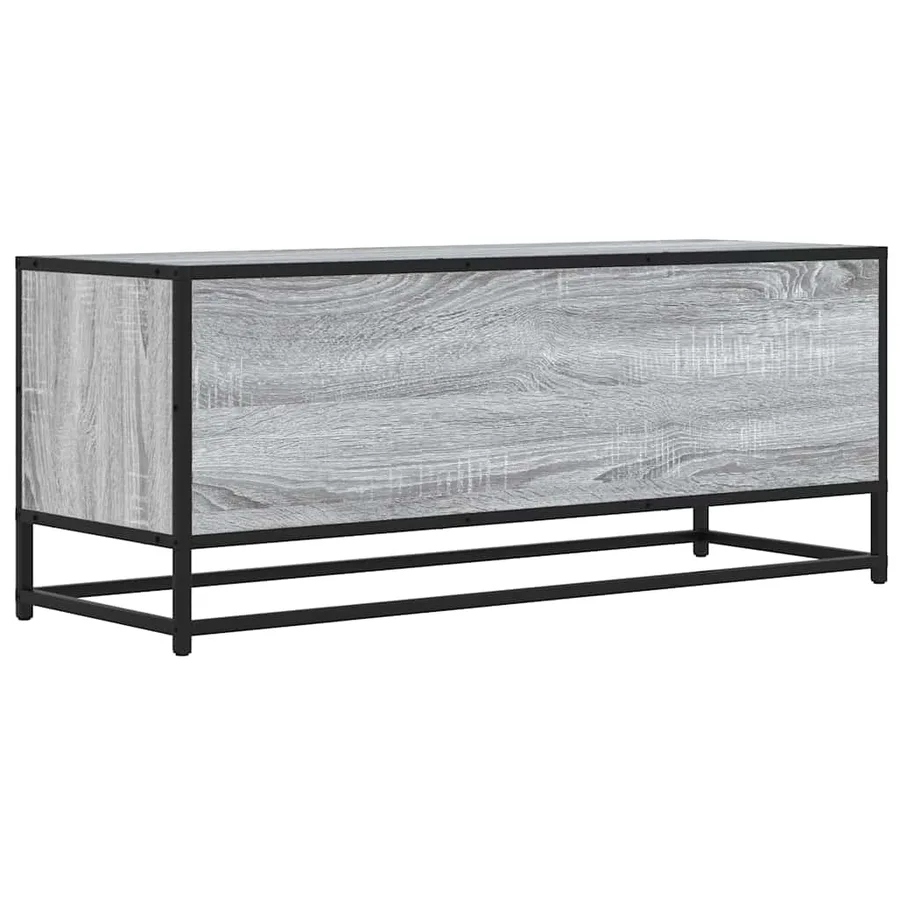 Meuble TV sonoma gris 100x34,5x40 cm bois d'ingénierie et métal - 6