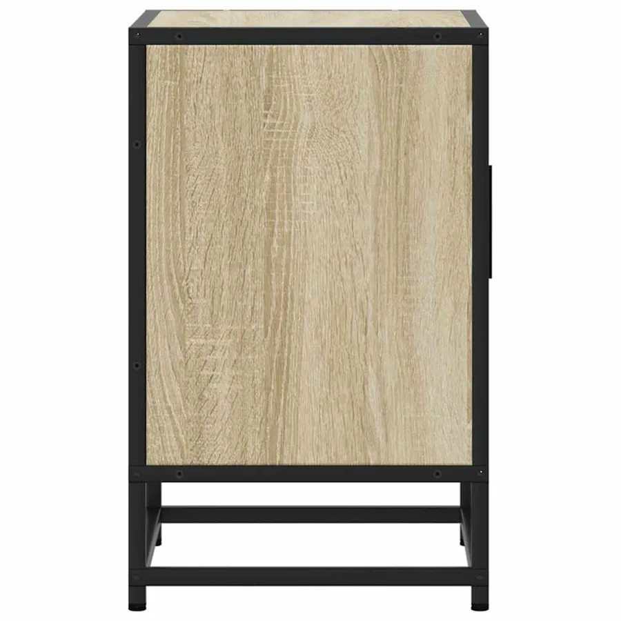 Table de chevet chêne sonoma 40x31x50cm bois d'ingénierie métal - 7