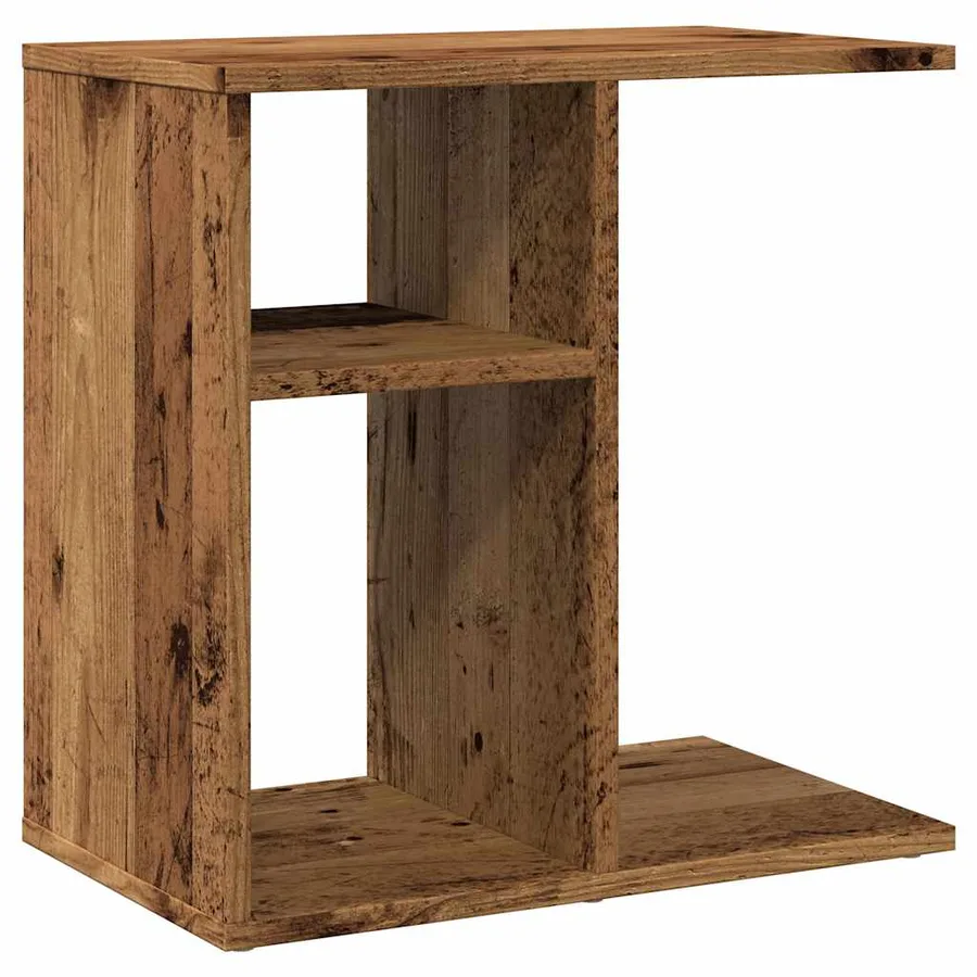Table d'appoint vieux bois 50x30x50 cm bois d'ingénierie - 2
