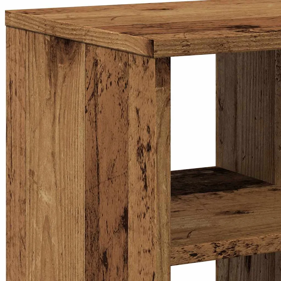 Table d'appoint vieux bois 50x30x50 cm bois d'ingénierie - 7