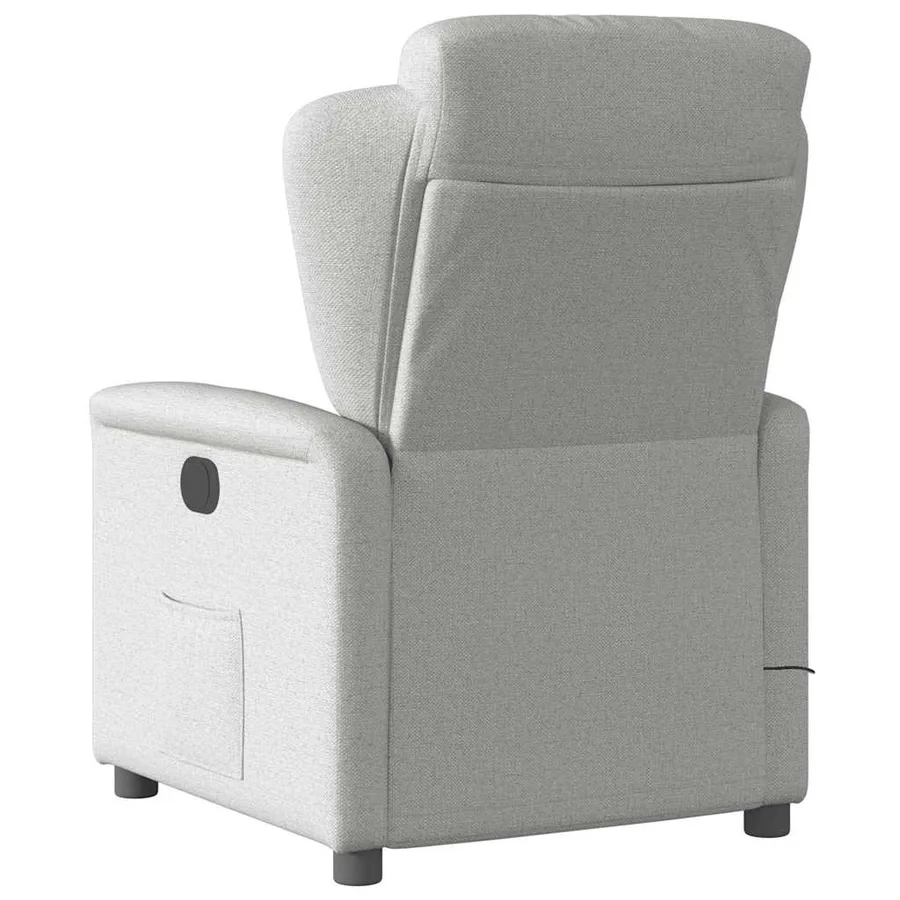 Fauteuil de massage inclinable électrique gris nuage tissu - 7