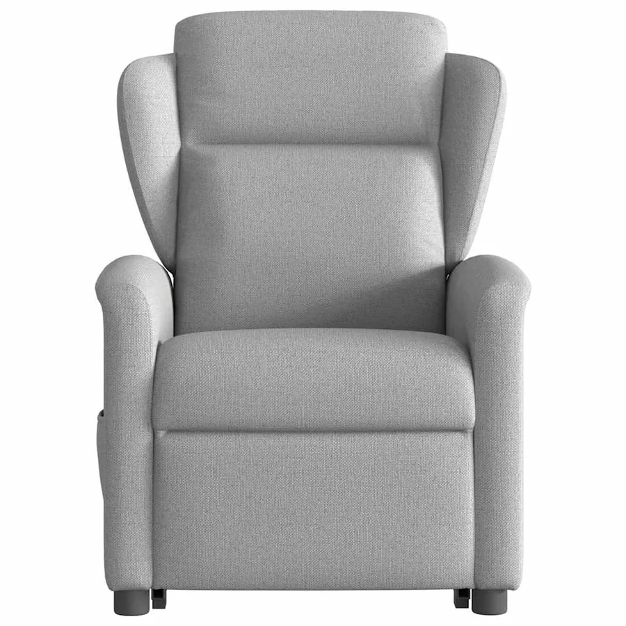 Fauteuil inclinable de massage électrique gris nuage tissu - 5