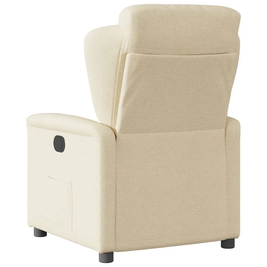 Fauteuil inclinable Crème Tissu - 5