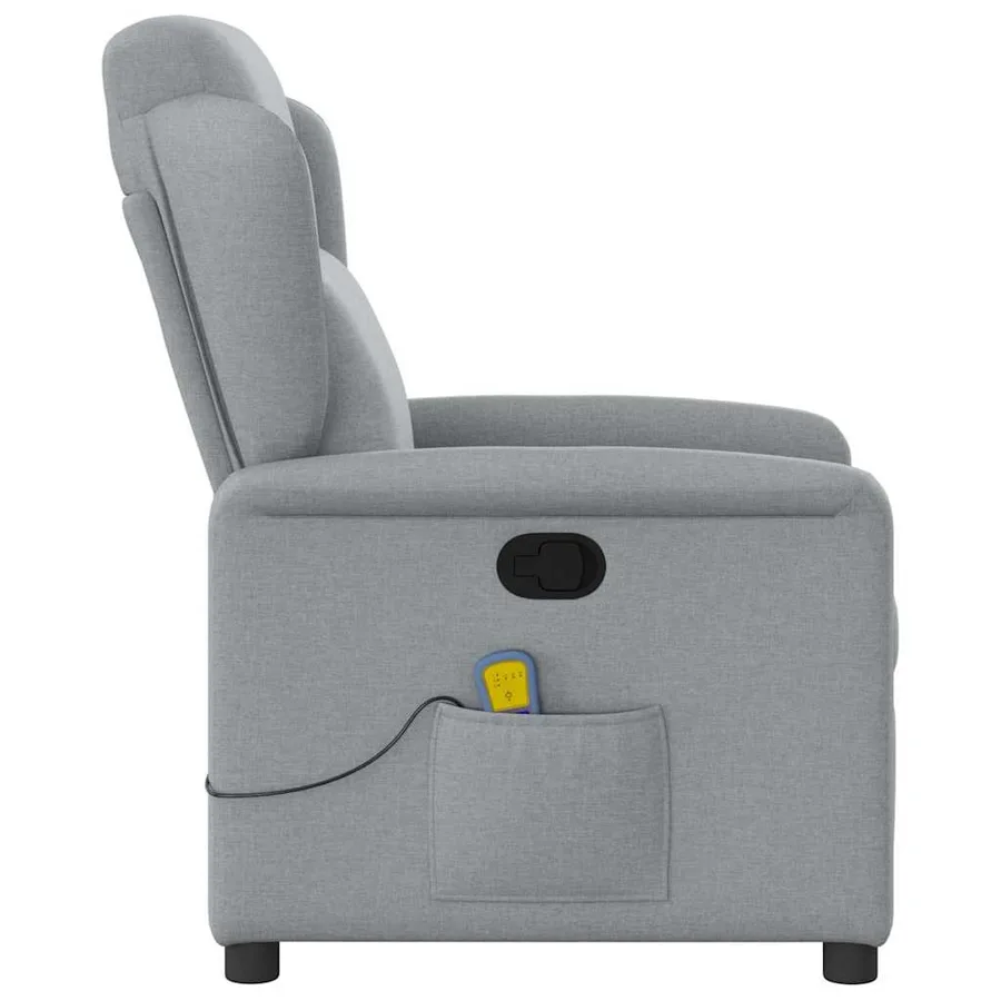 Fauteuil de massage inclinable Gris clair Tissu - 4