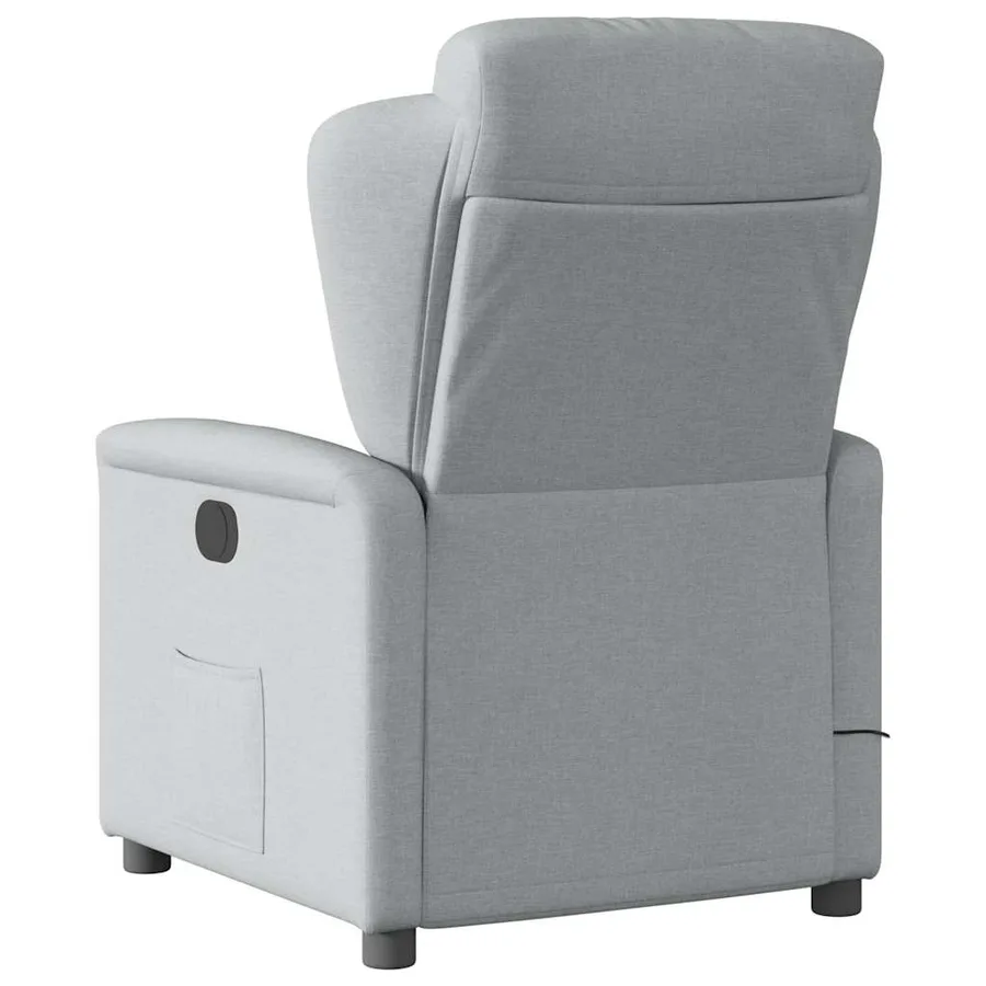 Fauteuil de massage inclinable Gris clair Tissu - 5