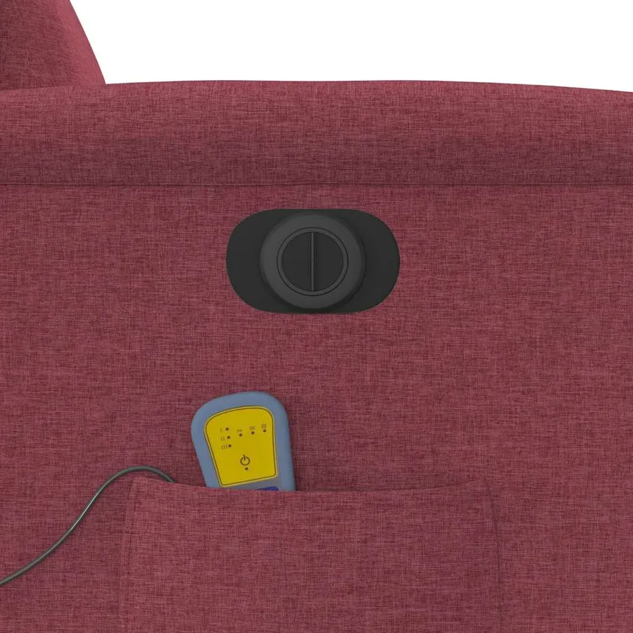 Fauteuil inclinable de massage électrique Rouge bordeaux Tissu - 13