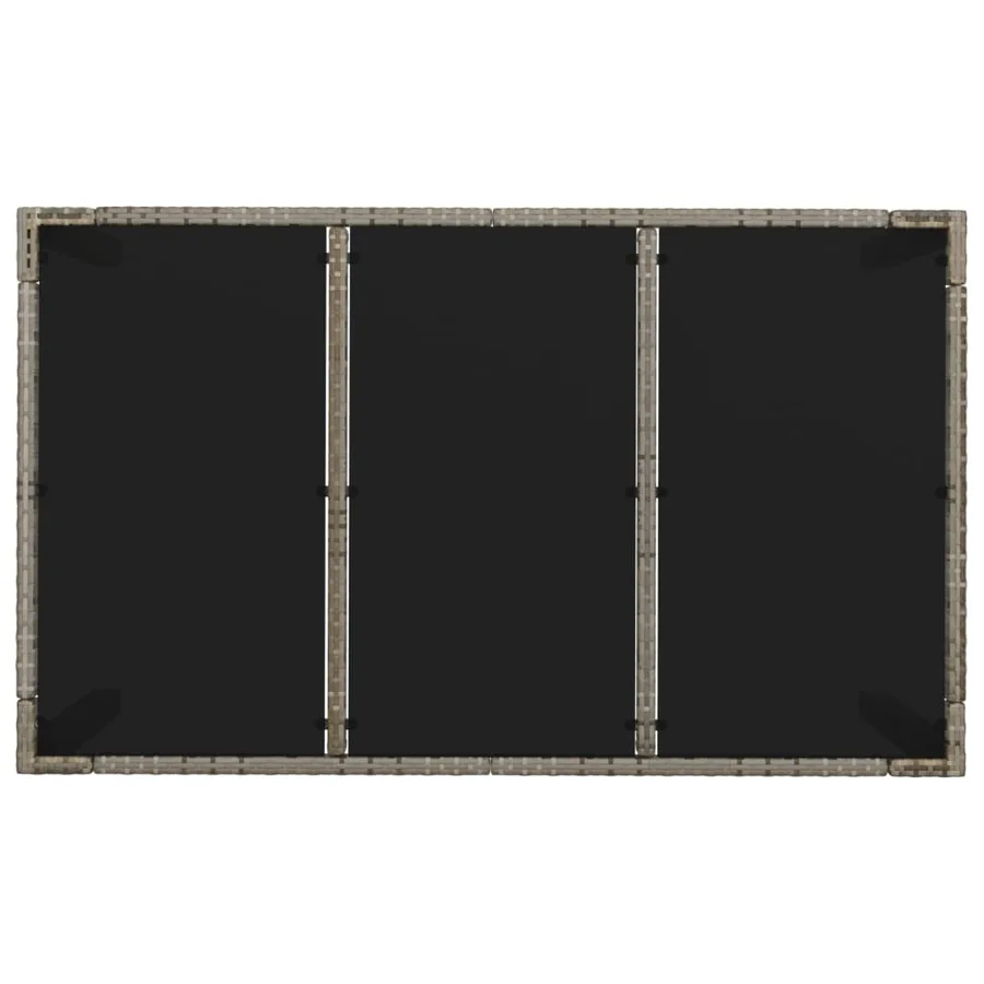 Ensemble à manger jardin et coussins 7 pcs gris rotin - 7