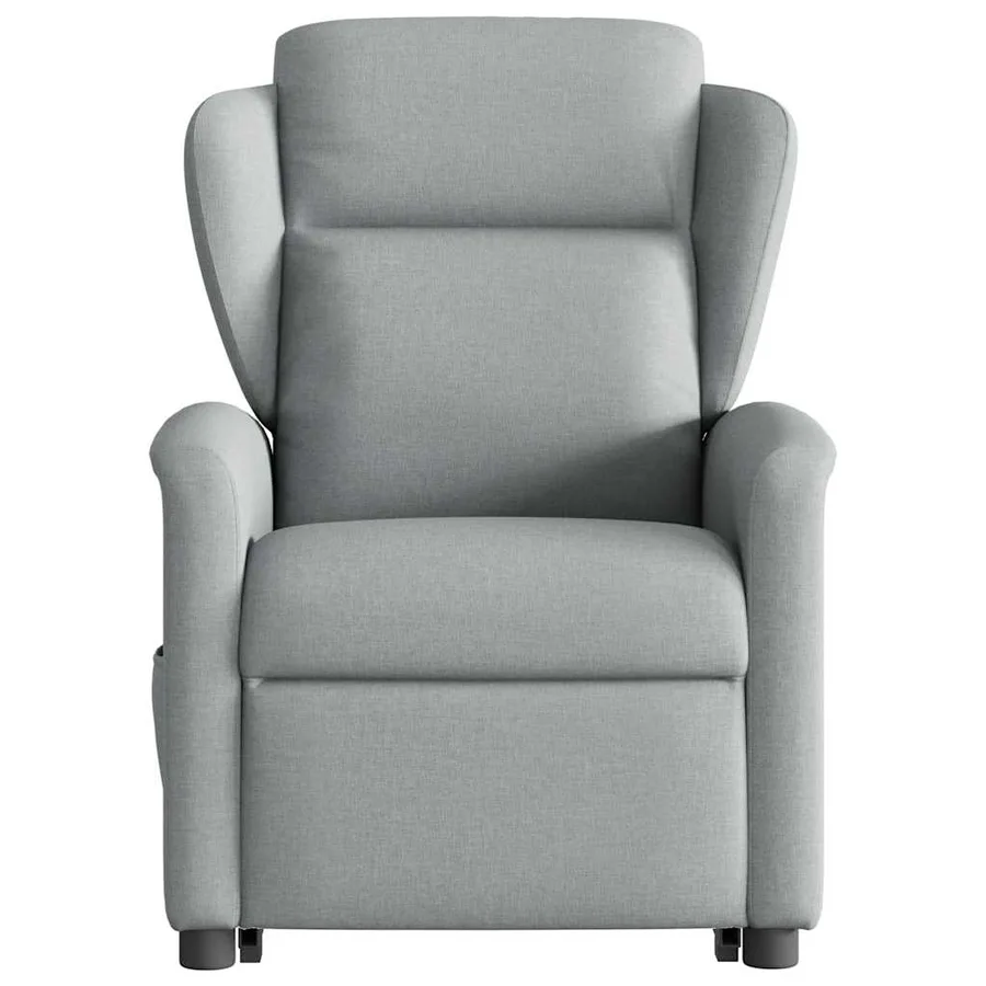 Fauteuil de massage inclinable Gris clair Tissu - 5
