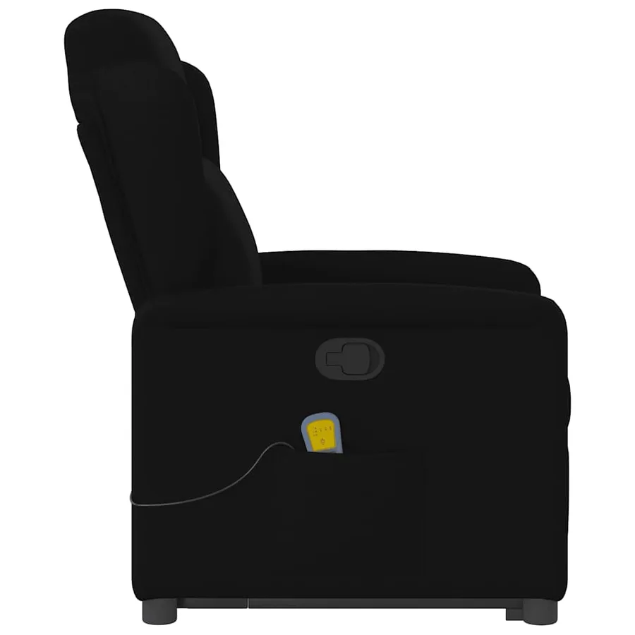 Fauteuil de massage inclinable Noir Tissu - 6