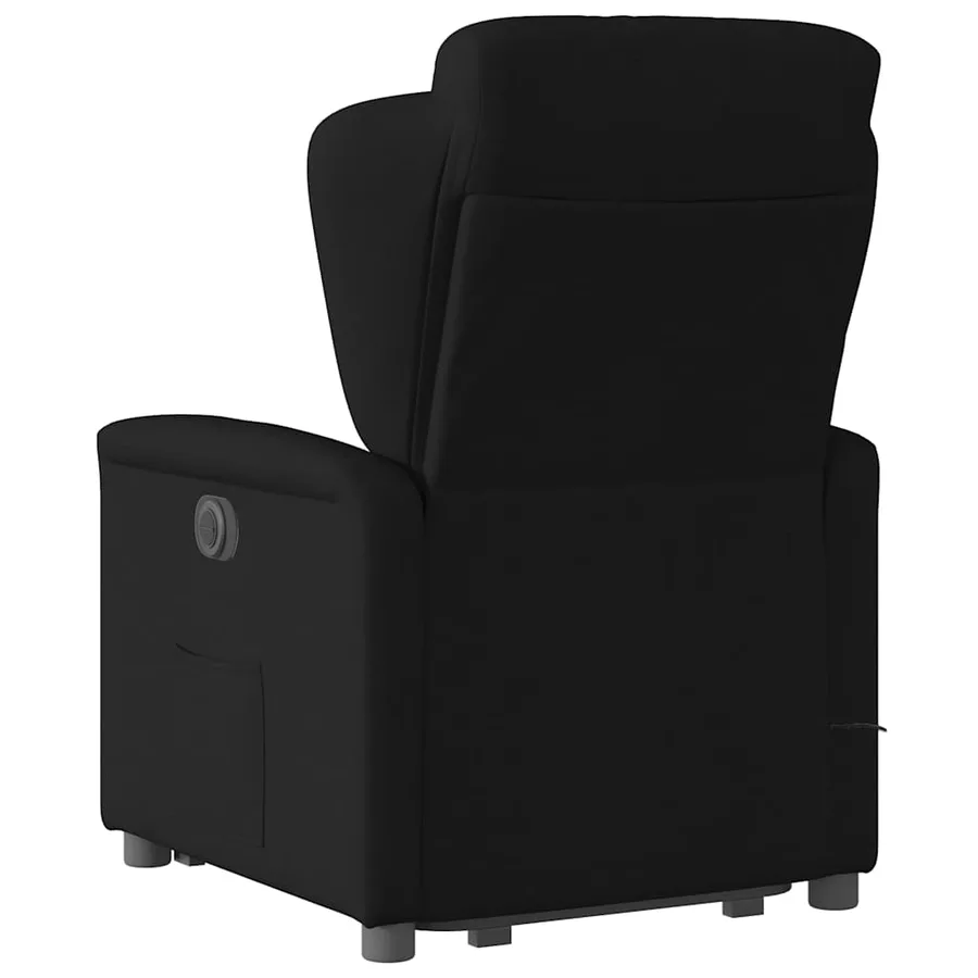 Fauteuil de massage inclinable Noir Tissu - 7