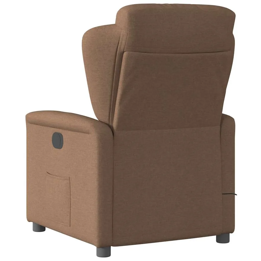 Fauteuil de massage inclinable Marron Tissu - 5
