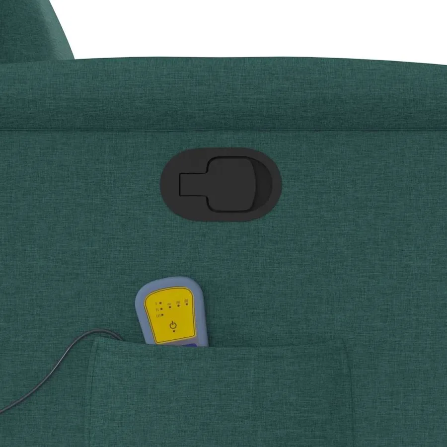 Fauteuil de massage inclinable Vert foncé Tissu - 10