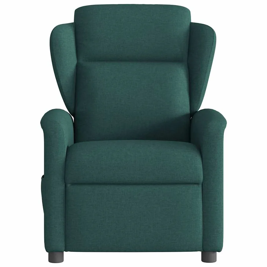 Fauteuil de massage inclinable Vert foncé Tissu - 3