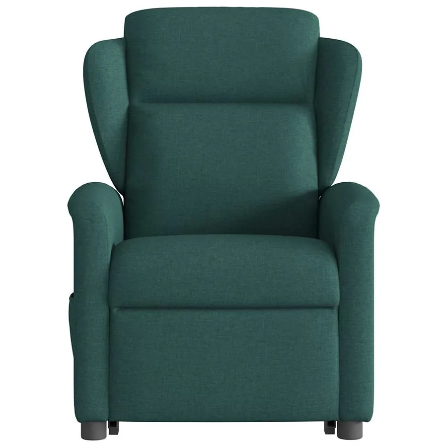 Fauteuil inclinable de massage Vert foncé Tissu - 5