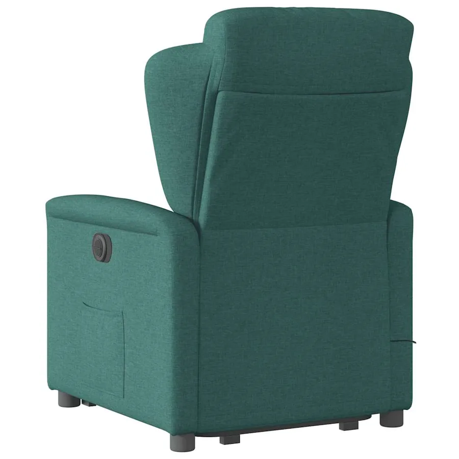 Fauteuil inclinable de massage Vert foncé Tissu - 7