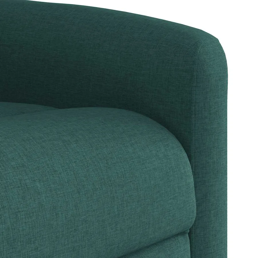 Fauteuil inclinable de massage Vert foncé Tissu - 9