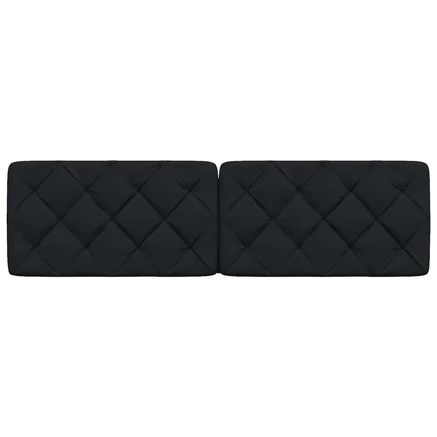 Coussin de tête de lit noir 180 cm tissu - 4