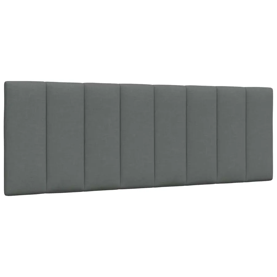 Cadre de lit sans matelas Hanko gris foncé 140x200 cm tissu - 6