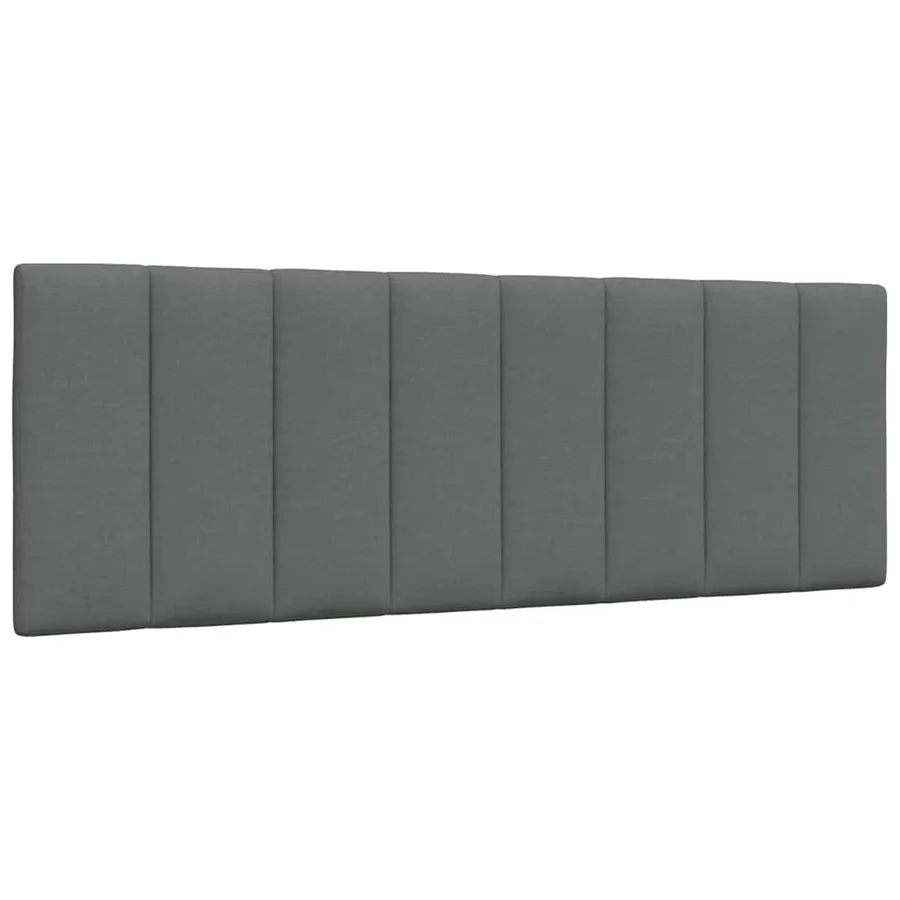 Lit avec matelas Hanko gris foncé 140x200 cm tissu - 9