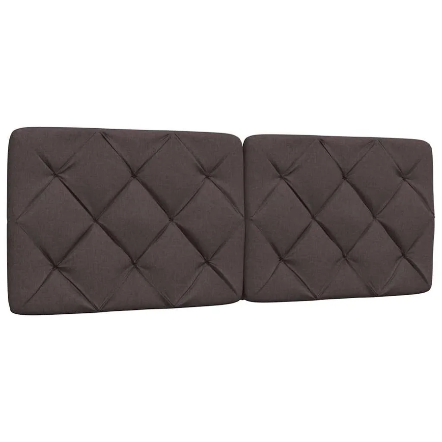 Cadre de lit avec LED sans matelas marron foncé 140x200cm tissu - 8