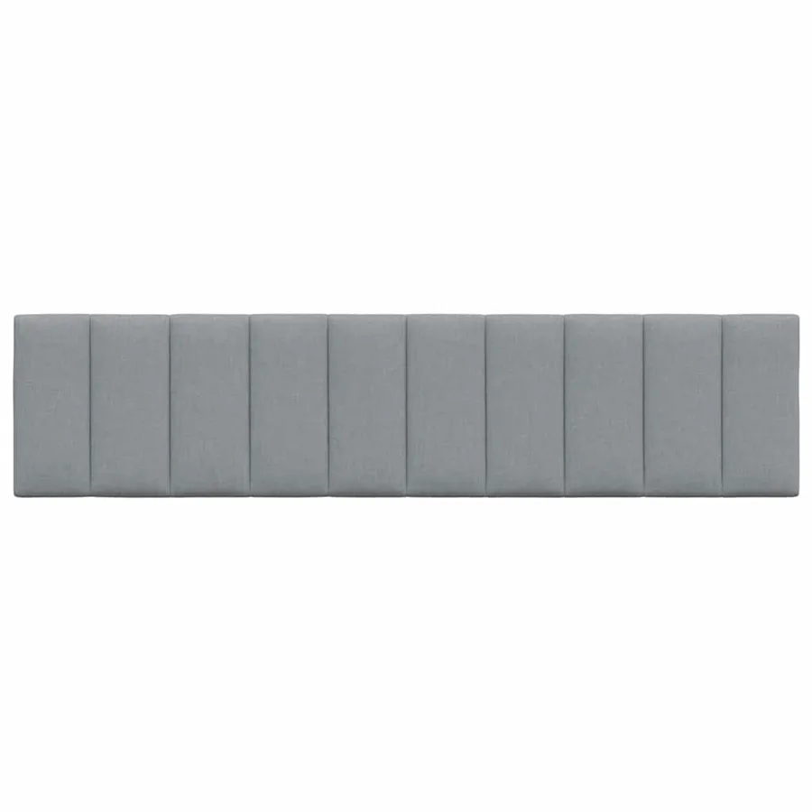 Coussin de tête de lit Hanko gris clair 200 cm tissu - 4