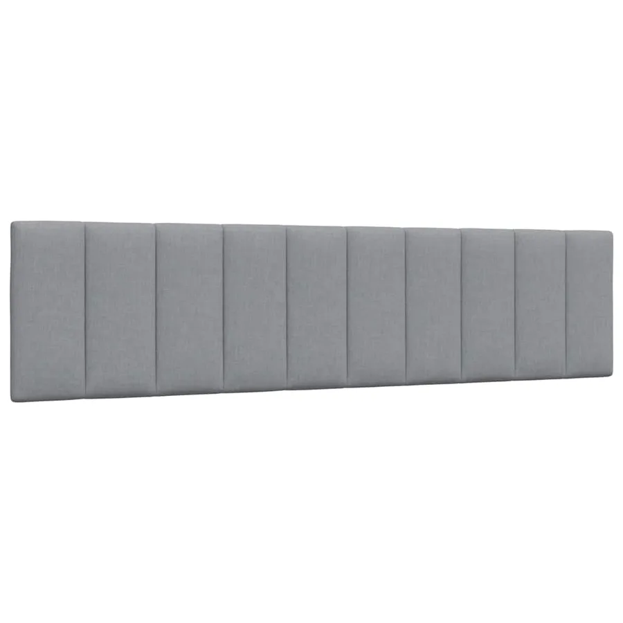 Cadre de lit sans matelas Hanko gris clair 200x200 cm tissu - 8