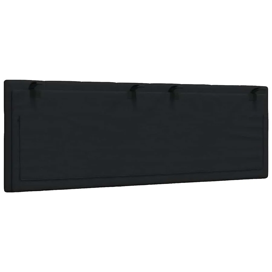 Coussin de tête de lit Hanko noir 140 cm tissu - 6